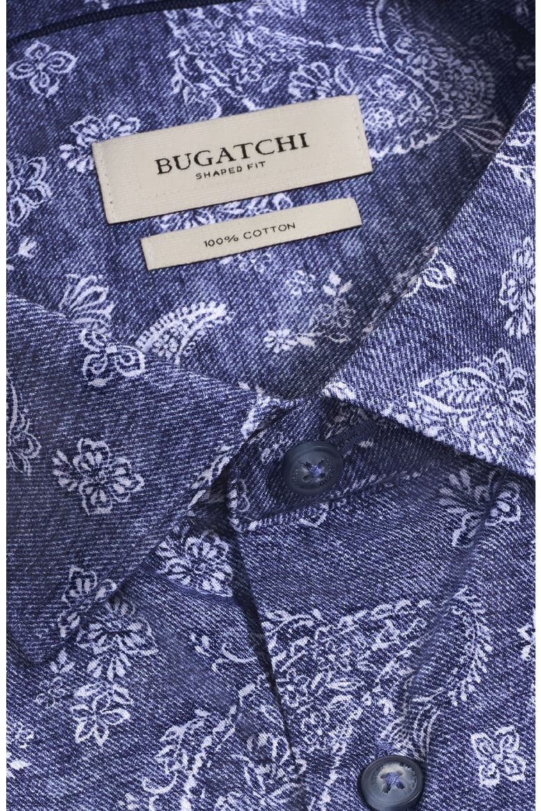 Axel Shaped Fit Button-Up Shirt, Alternate, color, INDIGO