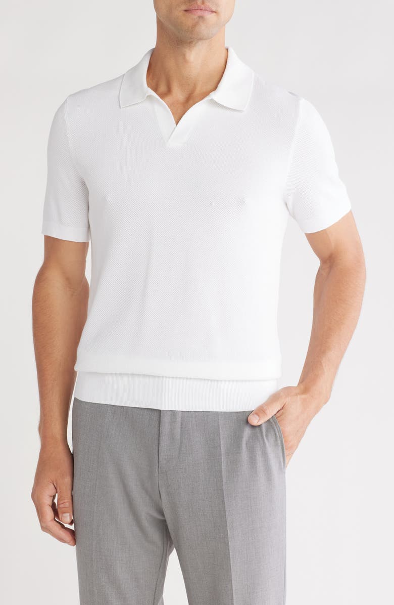 Brooks Brothers Pique Cotton Polo, Main, color, White