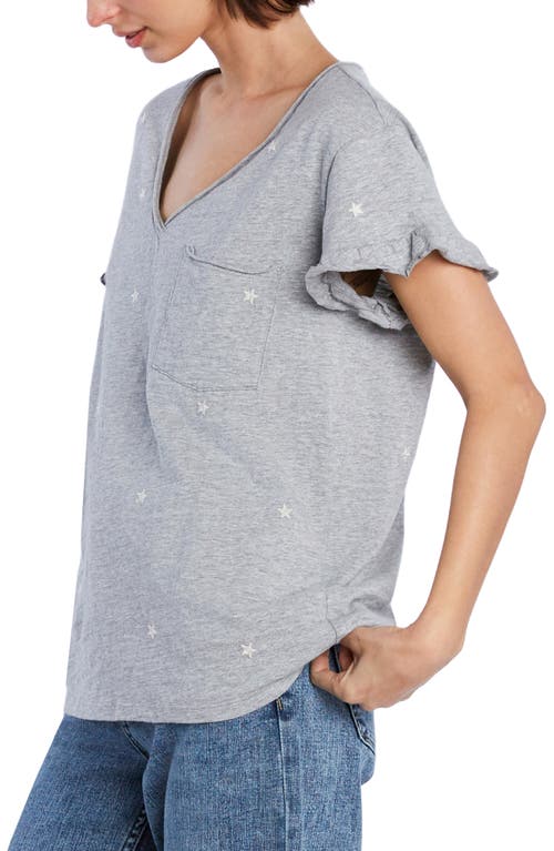 Billy T Embroidered Stars T-shirt In Heather Grey