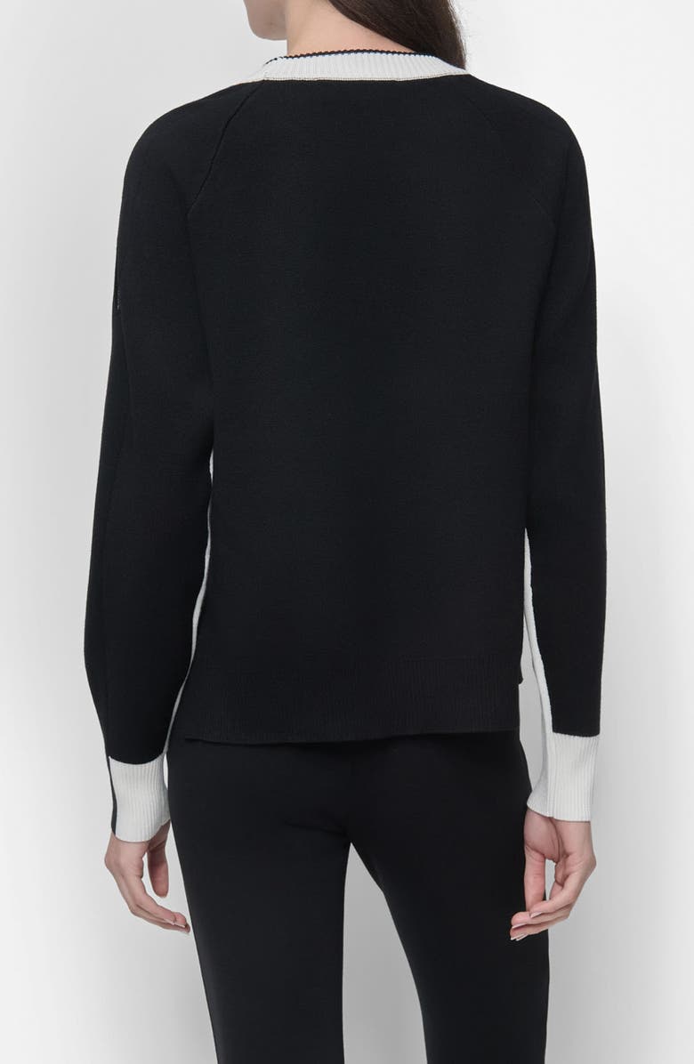 DKNY Contrast Crewneck Sweater, Alternate, color,