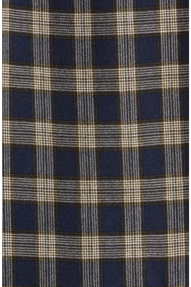 Plaid Long Sleeve Button-Up Shirt, Alternate, color, NAVY