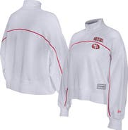 New Era Women's New Era White San Francisco 49ers Functional Fandom Quarter-Zip Sweatshirt