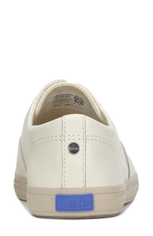 Keds Women's Champion Square Toe Tone Off Foxing Slip On Leather Sneakers In Egret