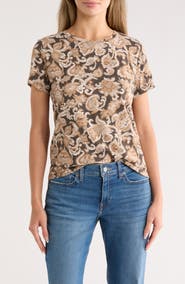 Lucky Brand Floral Paisley T-Shirt