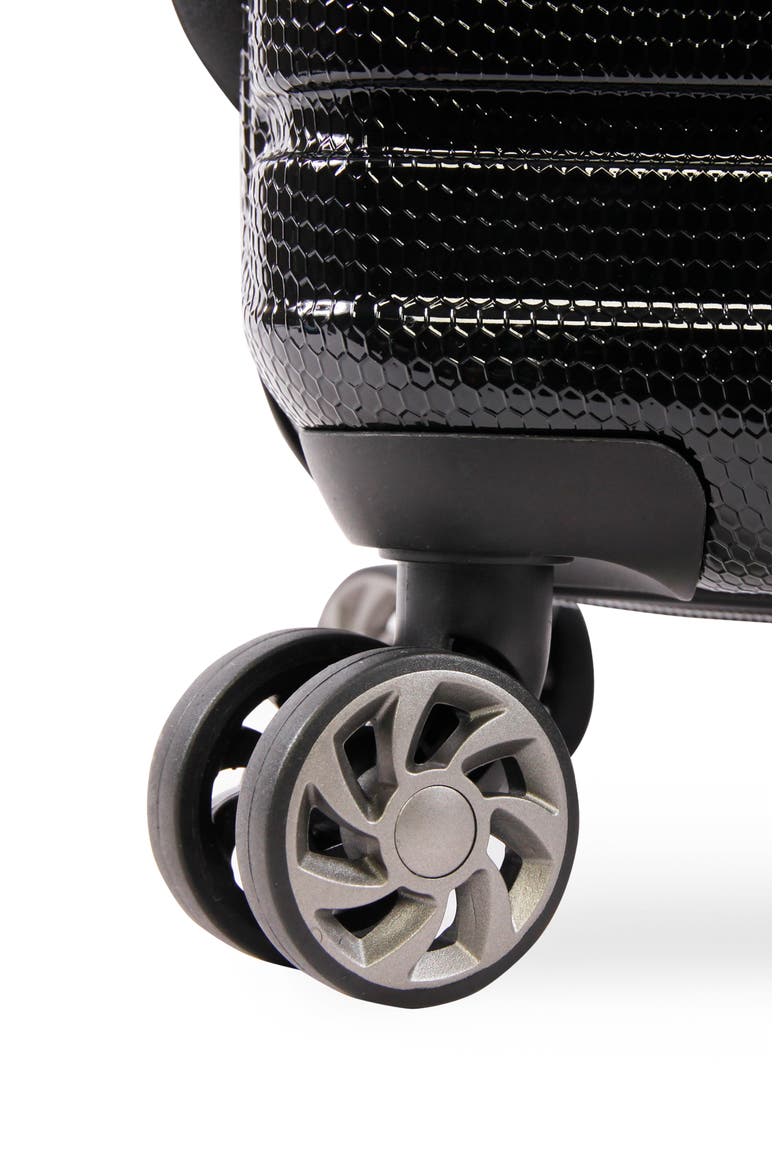 Crimson 21-Inch Hardside Spinner Luggage, Alternate, color, BLACK
