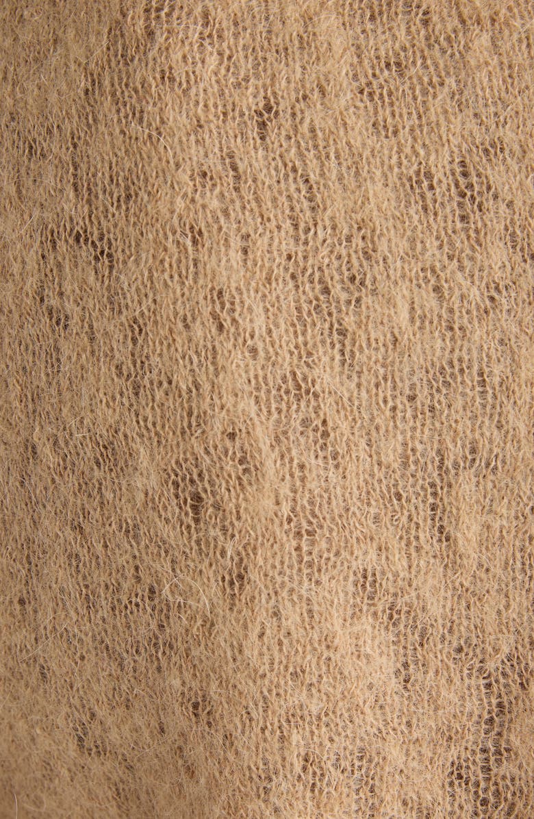 Acne Studios Kahoo Overwashed Mohair Blend Cardigan, Alternate, color, Beige