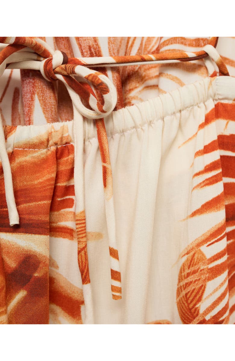 MANGO Palm Halter Sundress, Alternate, color, Brown