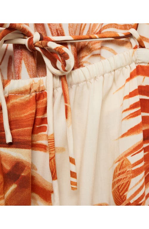 Mango Palm Halter Sundress In Brown