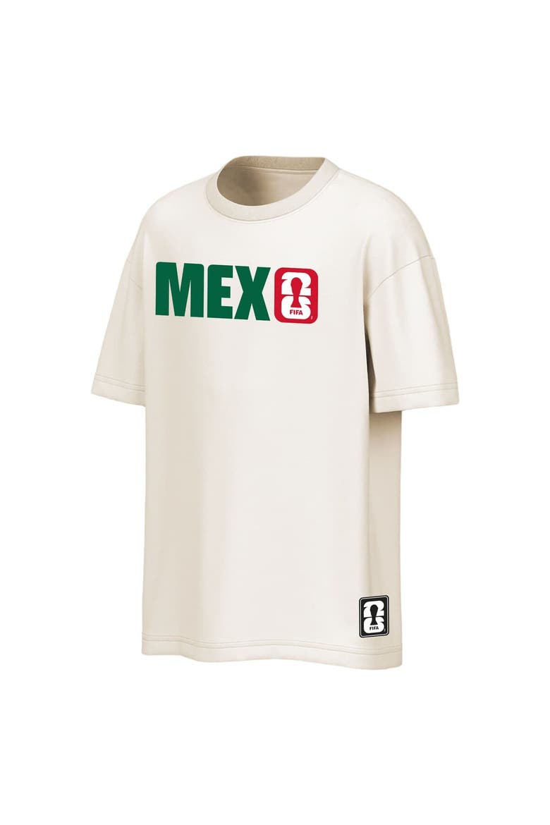 Men's Outerstuff  Cream Mexico National Team FIFA World Cup 2026 Livery Oversized 2-Hit T-Shirt, Alternate, color, Cream