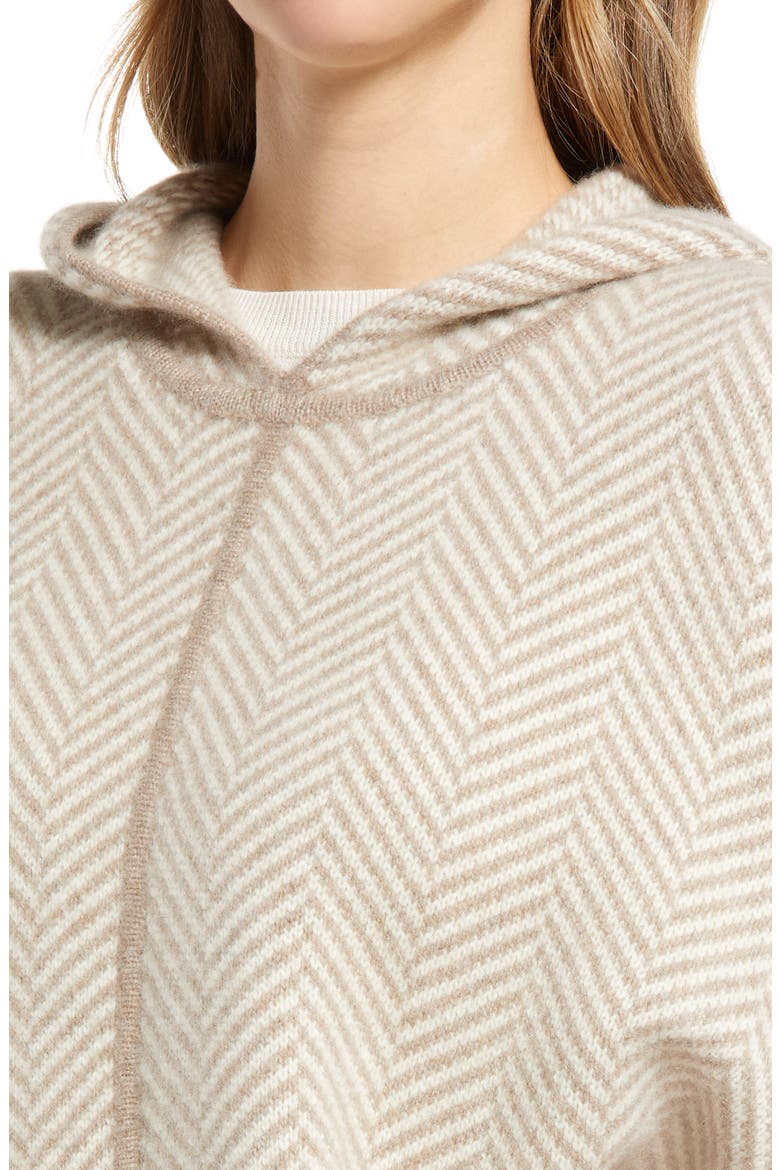 Bare Cashmere Poncho, Alternate, color, TAN COMBO