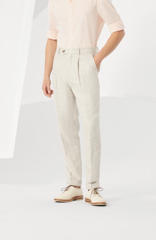 Brunello Cucinelli Leisure Fit Trousers In Garment Dyed Cotton Corduroy With Darts In Yuta