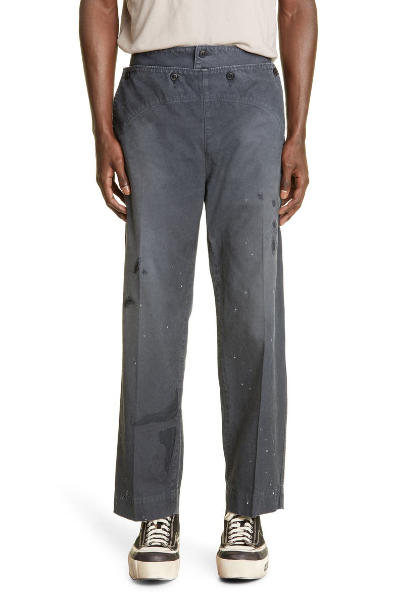 Men's Holman Damaged Sailor Pants, Main, color, BLACK