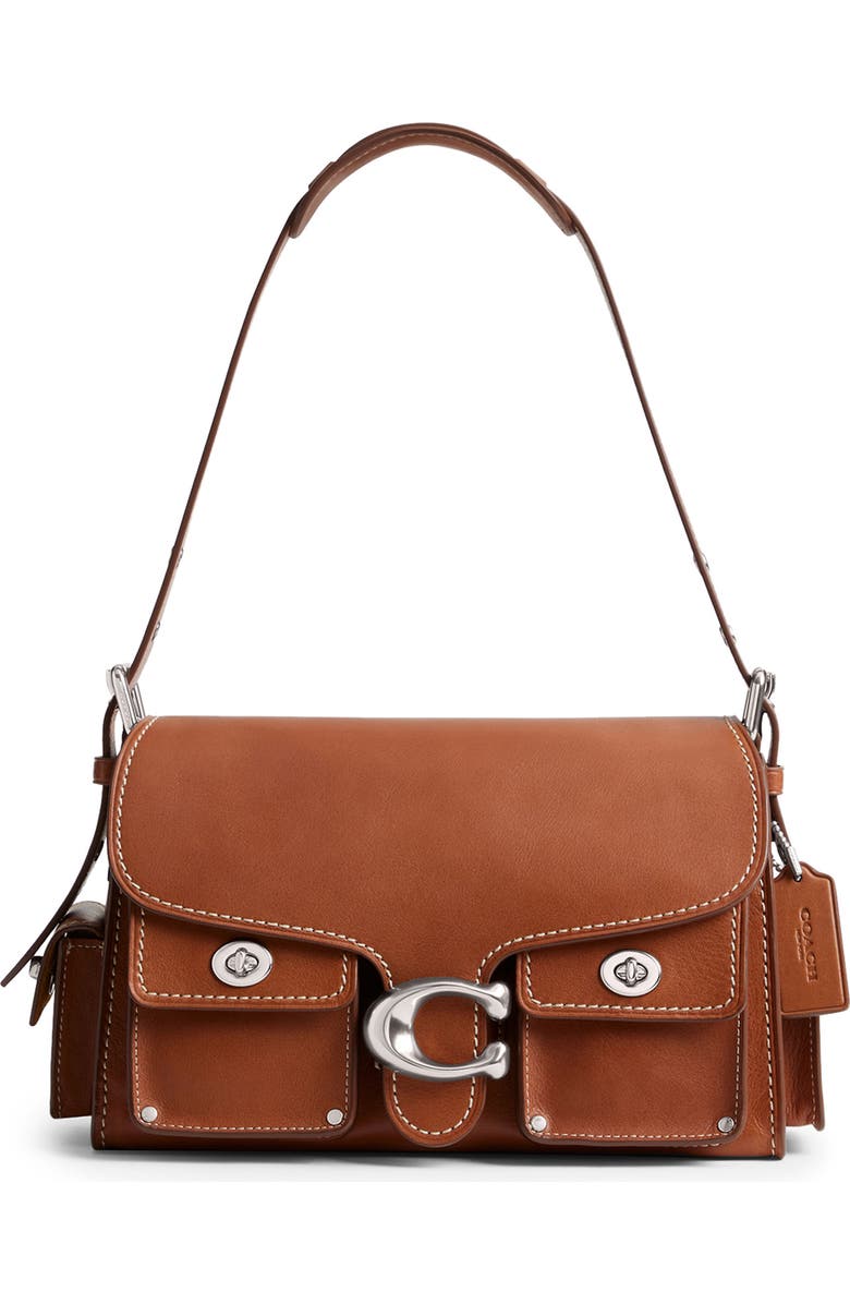 COACH Western Tabby Soft Cargo Leather Shoulder Bag, Main, color, Lh/Burnished Amber