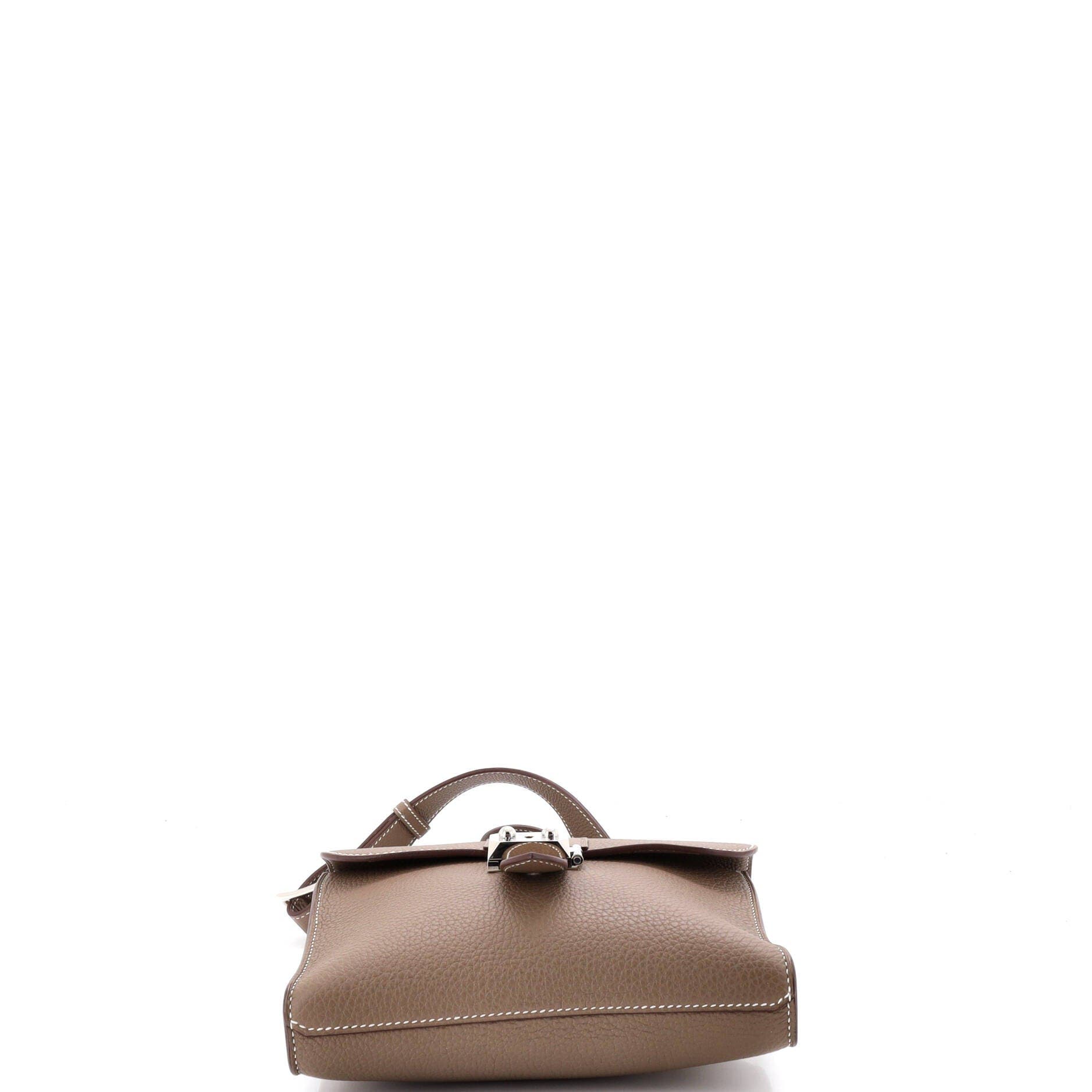 Pre-Owned Hermes Sac a Depeches Messenger Bag Togo 21, Alternate, color, Etoupe