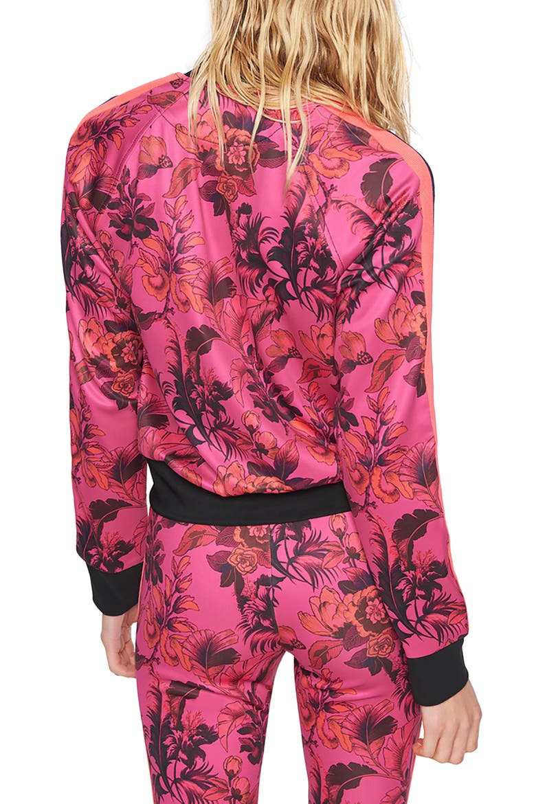 Paradise Crop Track Jacket, Alternate, color, PINK