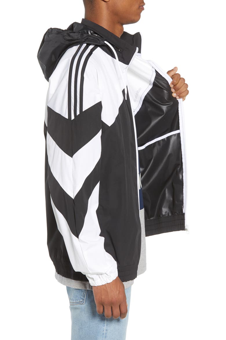 Iconics Windbreaker, Alternate, color, BLACK/ WHITE