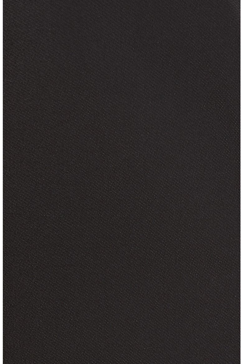 Ruched Stretch Cady Dress, Alternate, color, BLACK