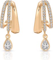 Ettika Triple Row Hoop Earrings