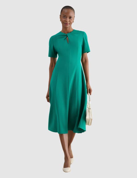 Ariela Twist Detail Midi Dress