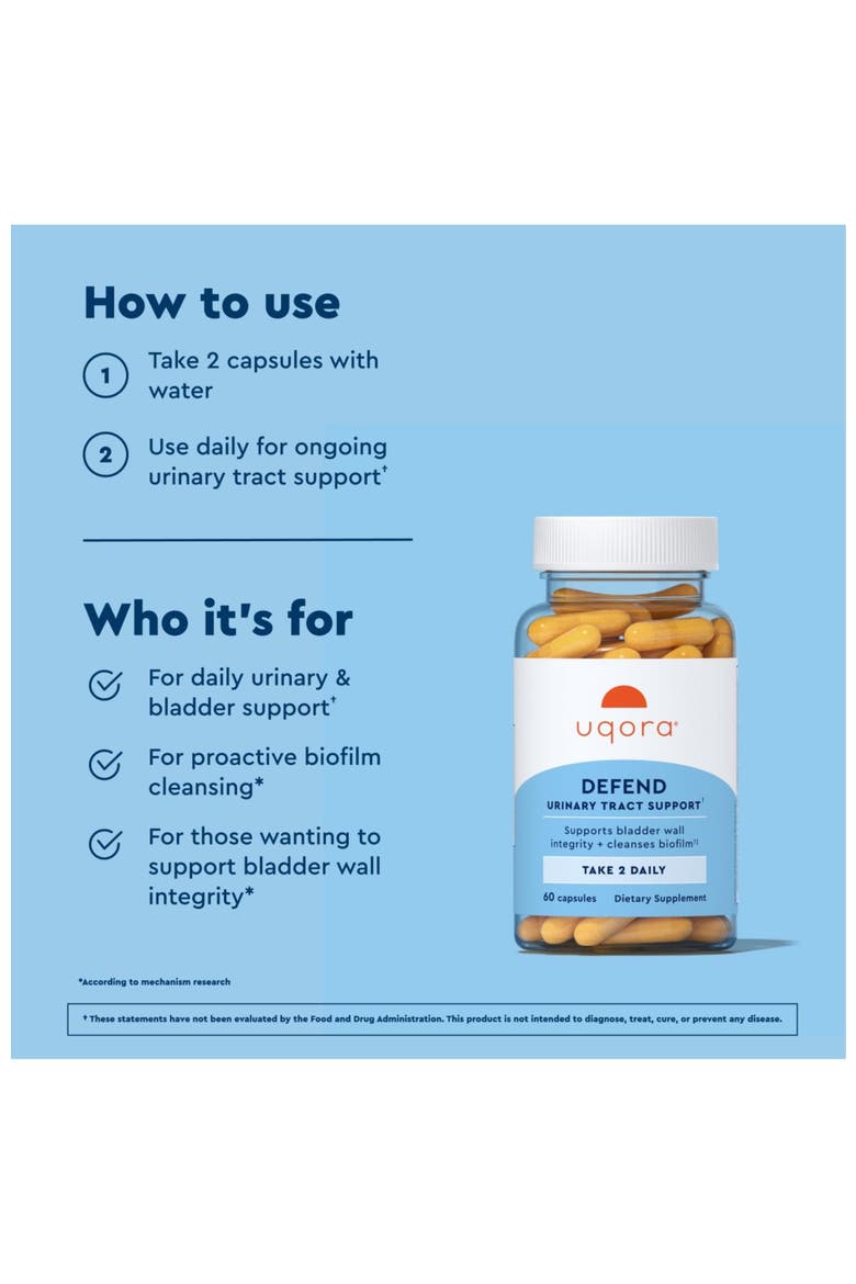 Defend Urinary Tract Health Supplement Support Bladder Health & Cleanse Biofilm with D Mannose, Green Tea Extract, Turmeric Extract & More Gluten Free, Alternate, color, None