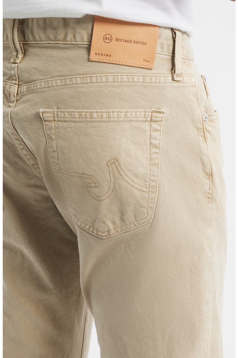 Tellis Slim Fit Selvedge Jeans, Alternate, color, SULFUR DRY DUST