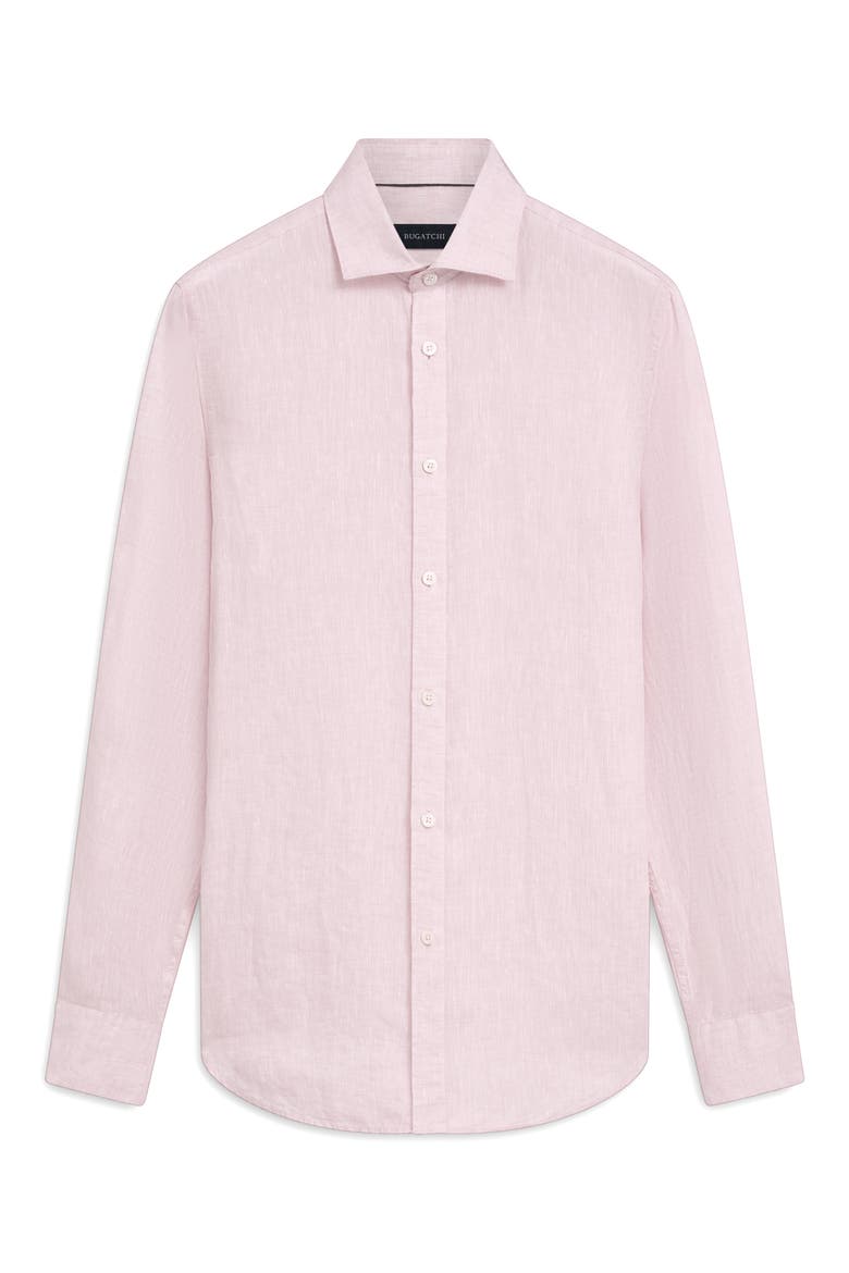 Axel Linen Button-Up Shirt, Alternate, color, PINK