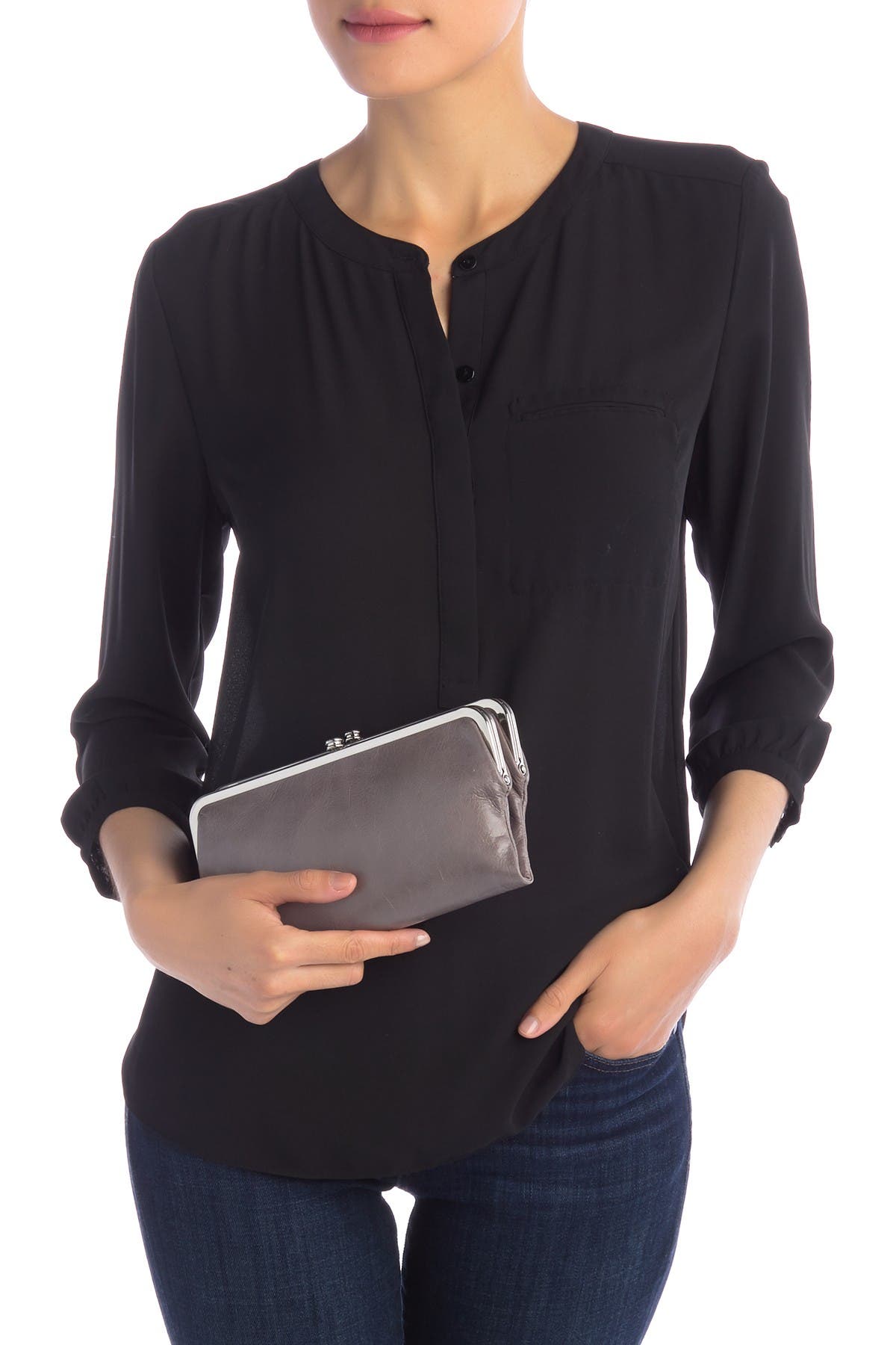 HOBO Lauren Leather Wallet, Alternate, color, 