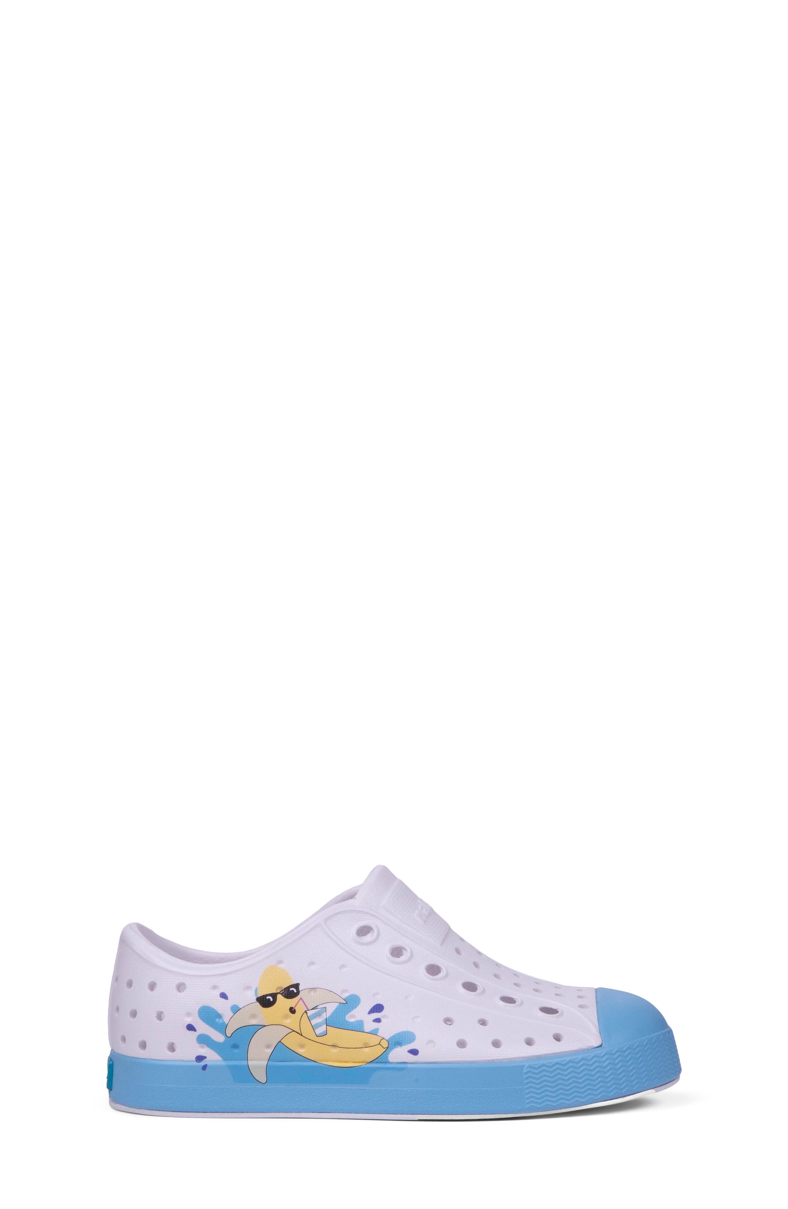 Native Shoes Jefferson Sugarlite Slip-On Sneaker, Alternate, color, White/ Aqrs Blue/ Banana Block