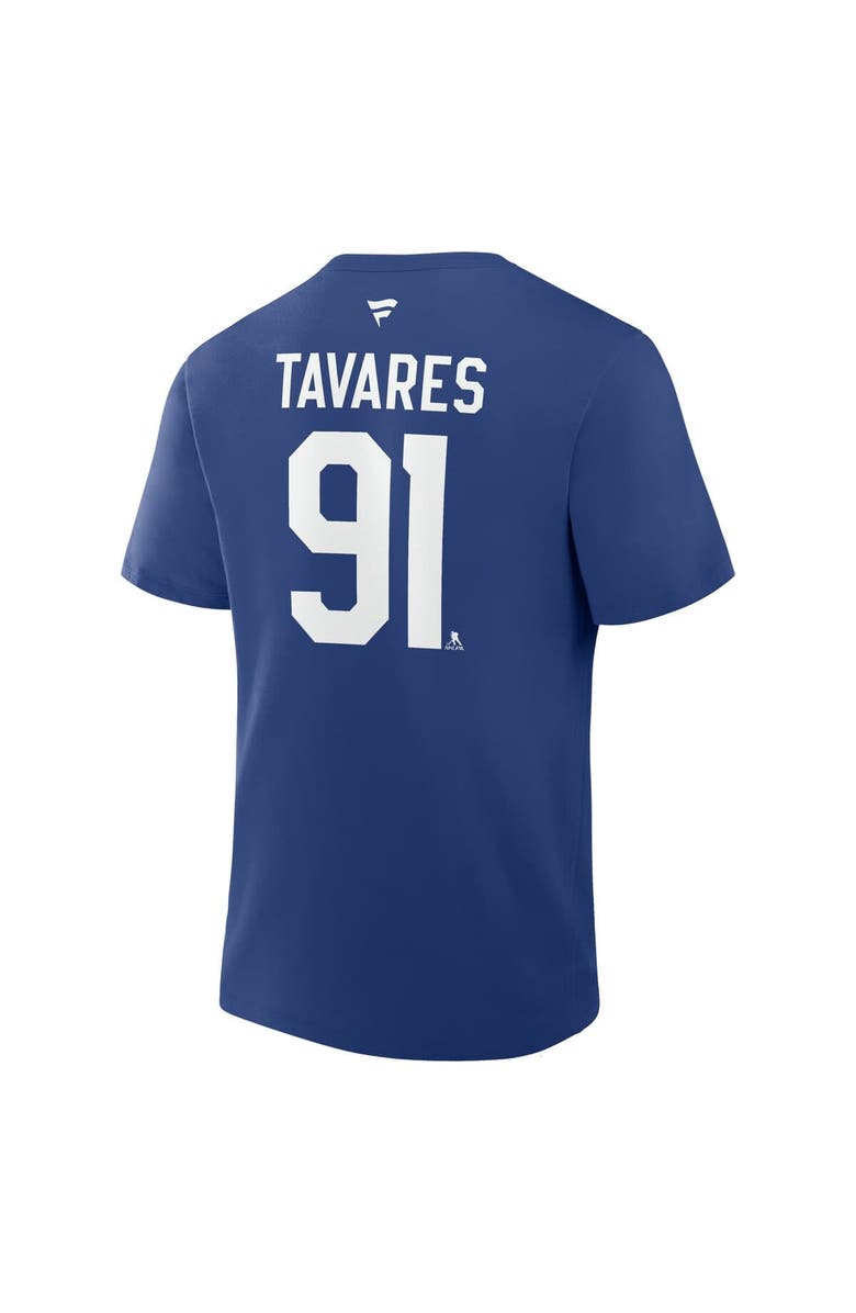 FANATICS Men's Fanatics John Tavares Blue Toronto Maple Leafs Authentic Stack Name & Number T-Shirt, Alternate, color, Blue