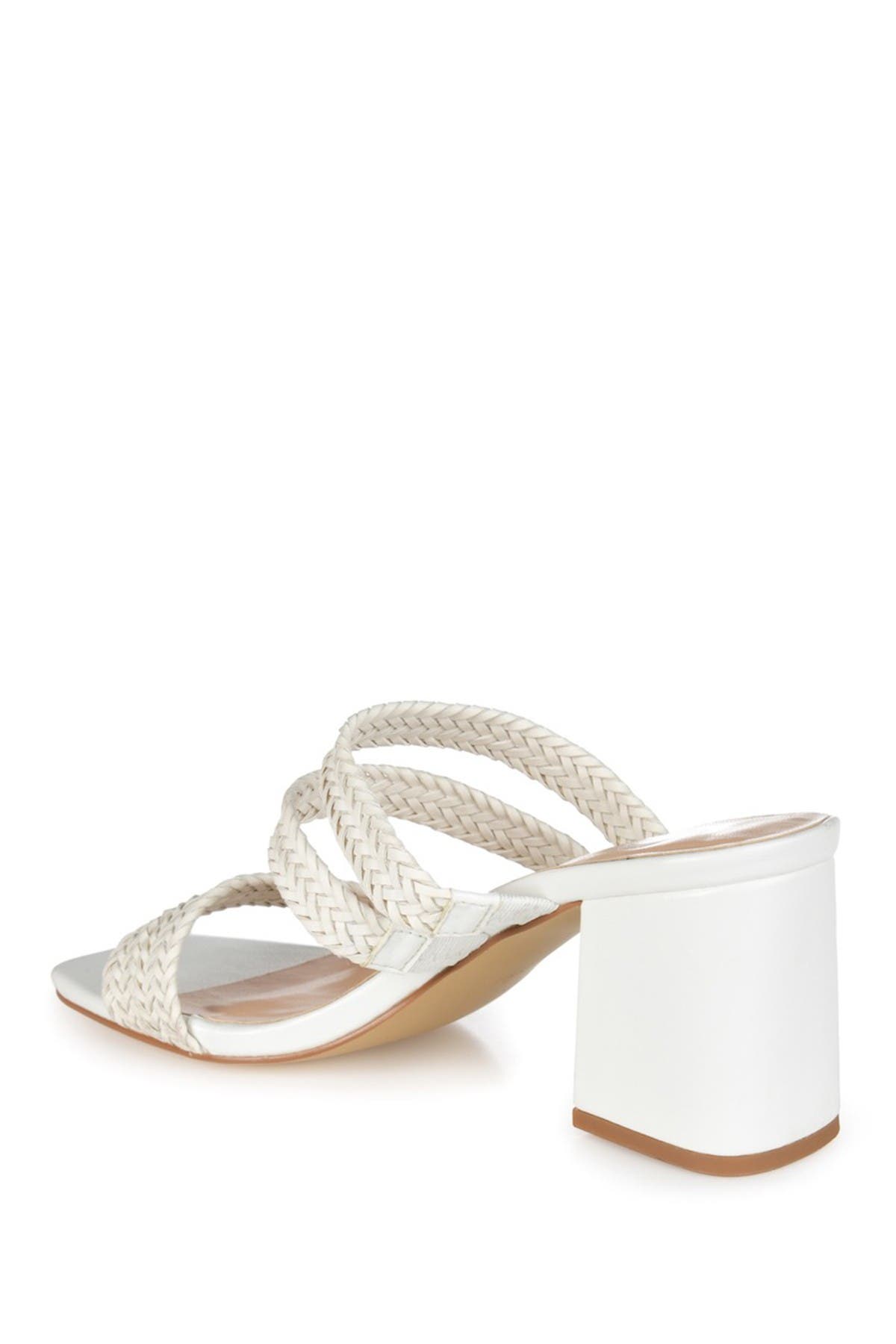 JOURNEE Natia Strappy Block Heel Sandal, Alternate, color, WHITE