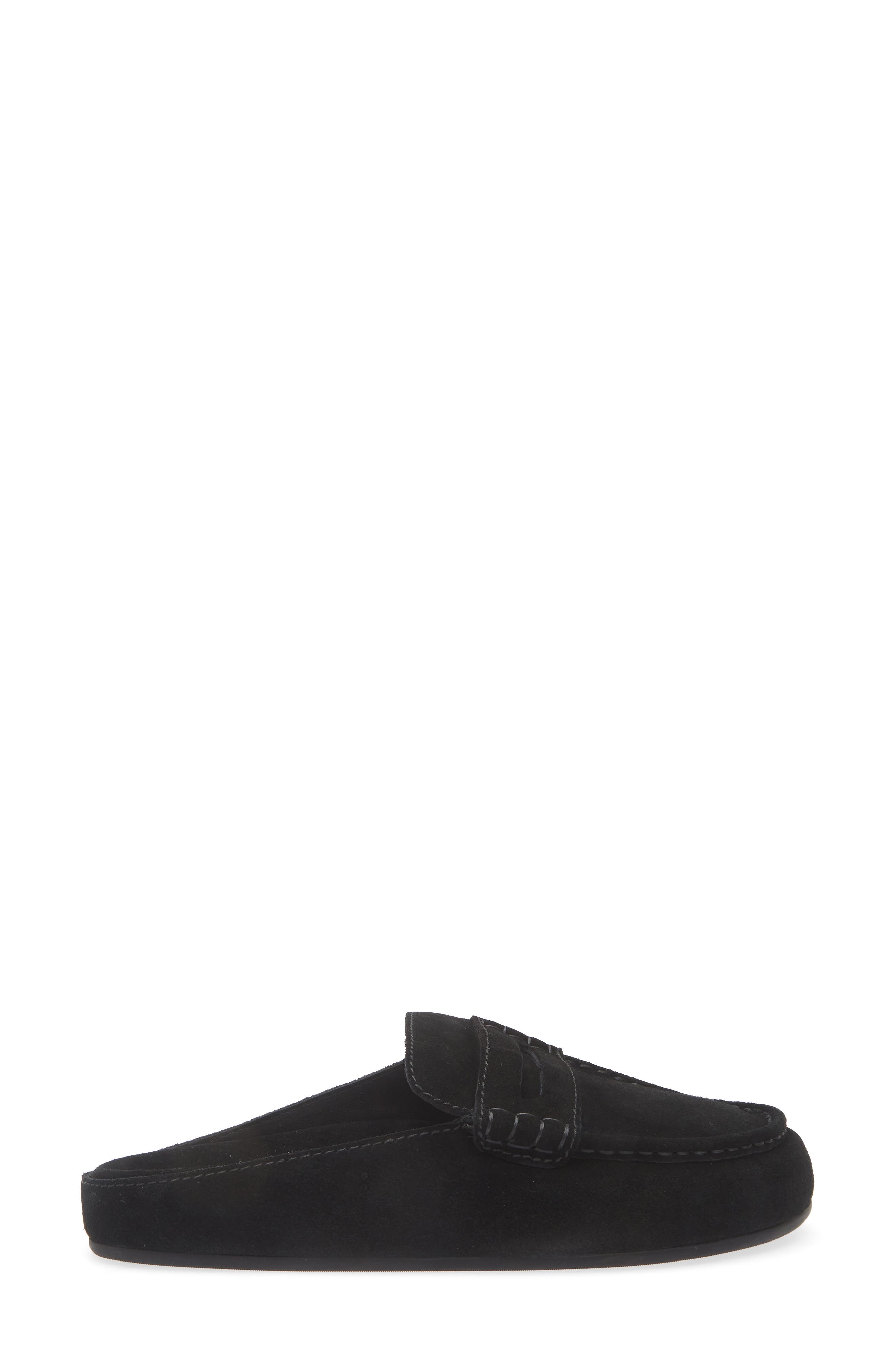 Jeffrey Campbell Miles Loafer Mule, Alternate, color, Black Suede