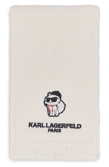 Karl Lagerfeld Paris Sassy Choupette Scarf In White