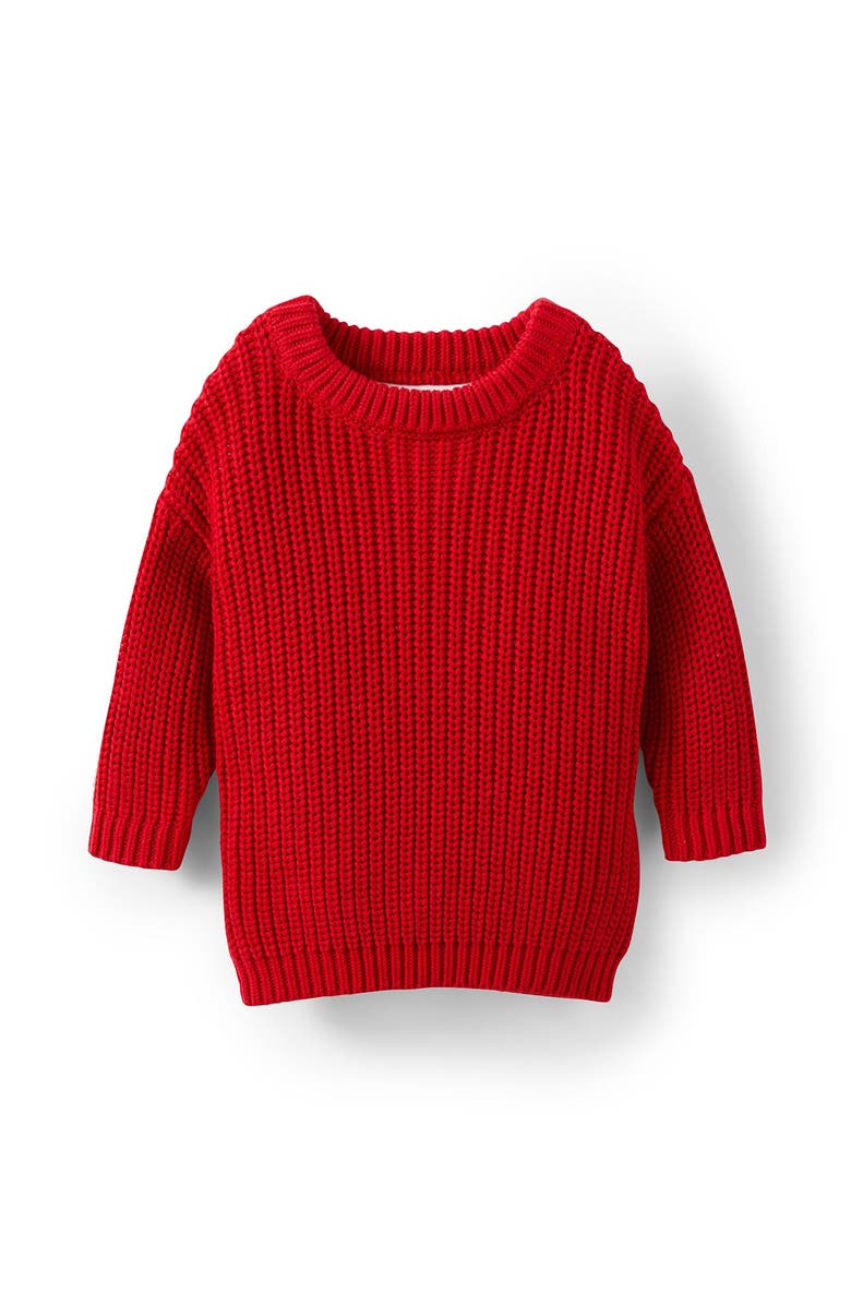 Cotton On Kids Connor Crew Neck Jumper, Main, color, Varsity Red