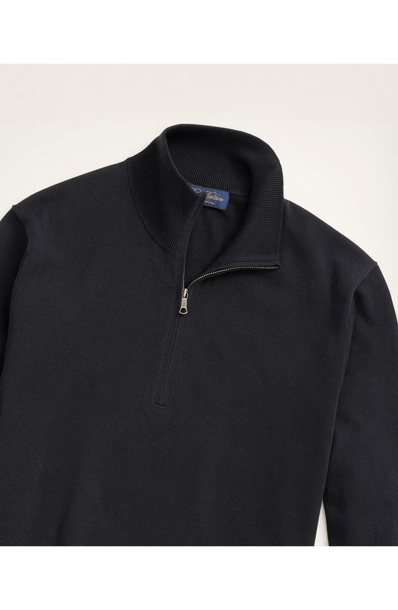 Brooks Brothers Supima<sup>®</sup> Cotton Half Zip Pullover, Alternate, color, Black