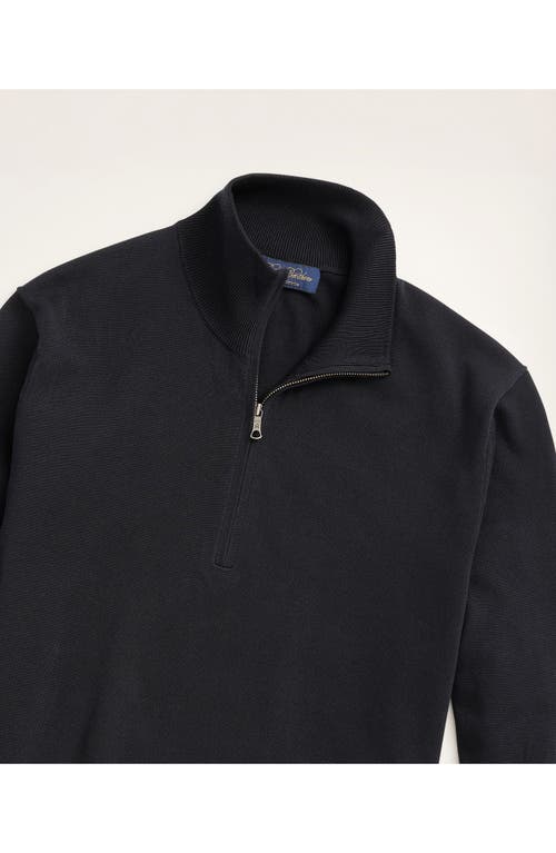 Brooks Brothers Half Zip Golf Pullover In Black