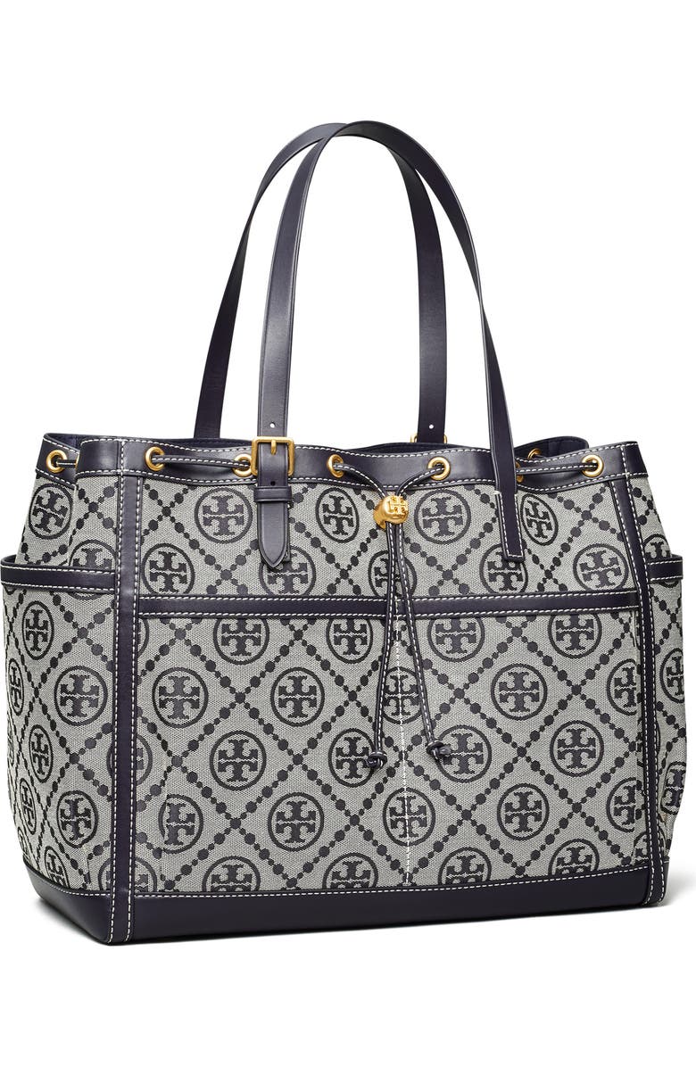 Tory Burch T-Monogram Jacquard Tote, Alternate, color,