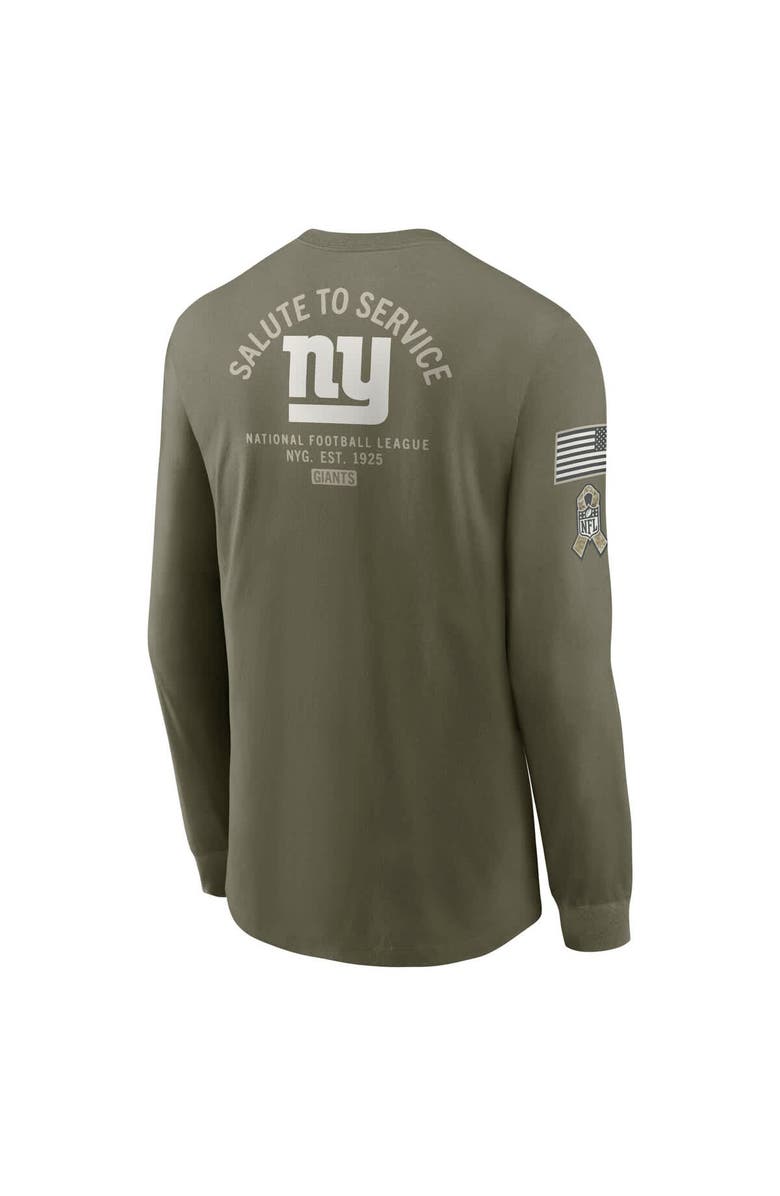 Nike Men's Nike Olive New York Giants 2025 Salute to Service Sideline Long Sleeve T-Shirt, Alternate, color, Olive