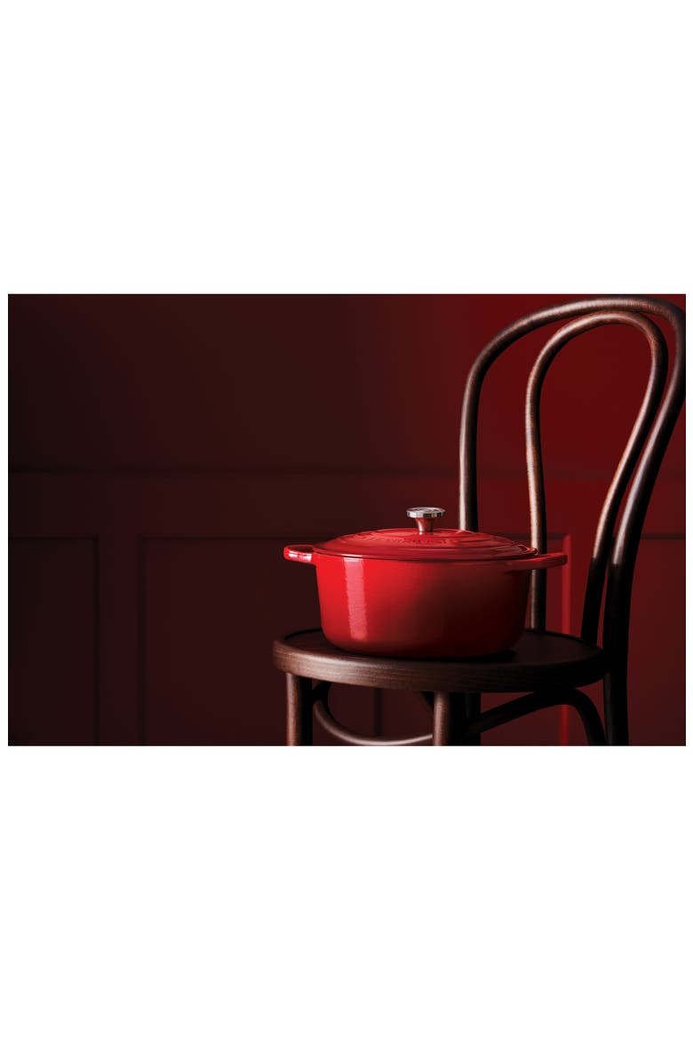 Enameled Cast Iron Dutch Oven, Alternate, color, CERISE