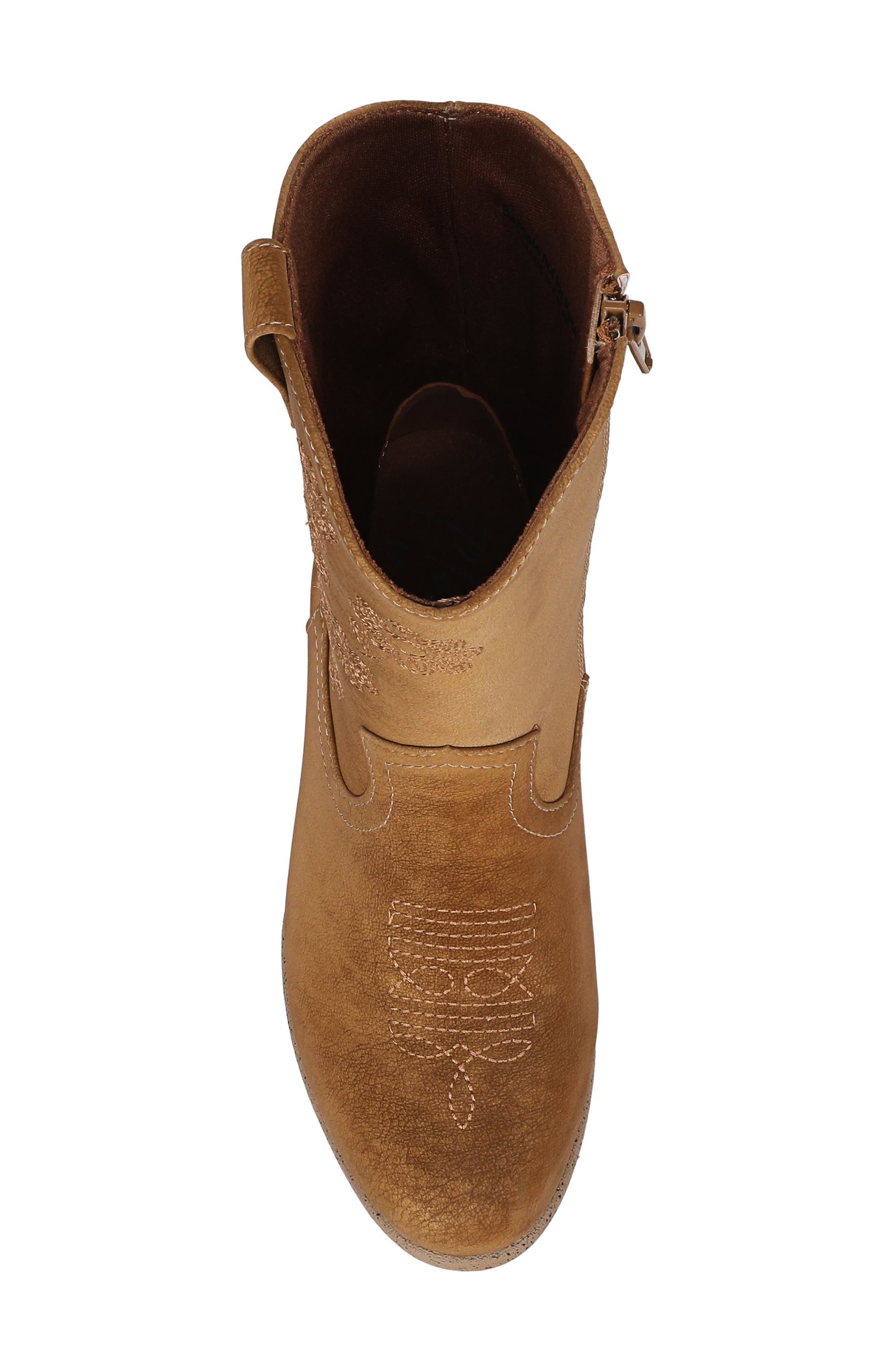 Kids' Sandia Embroidered Western Boot, Alternate, color, TAN FAUX LEATHER