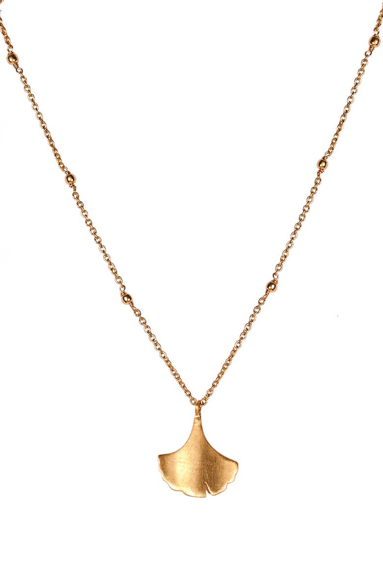 Christina Greene Biloba Ginkgo Pendant Necklace, Alternate, color, 