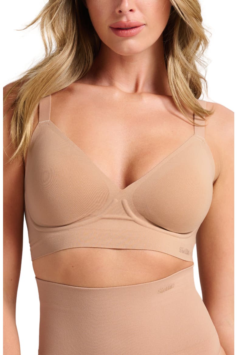 Sculpt V-Neck Bra, Main, color, Taupe