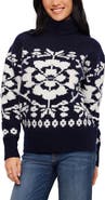 Karen Kane Jacquard Turtleneck Sweater