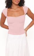 Petal & Pup Maura Rib Sweetheart Neck Top
