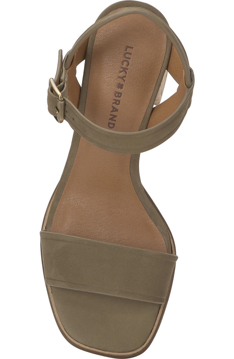 Lucky Brand Hallia Ankle Strap Sandal, Alternate, color, Capers