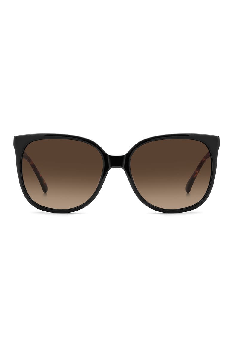 kaysie 58mm square sunglasses, Main, color, BLACK/ BROWN