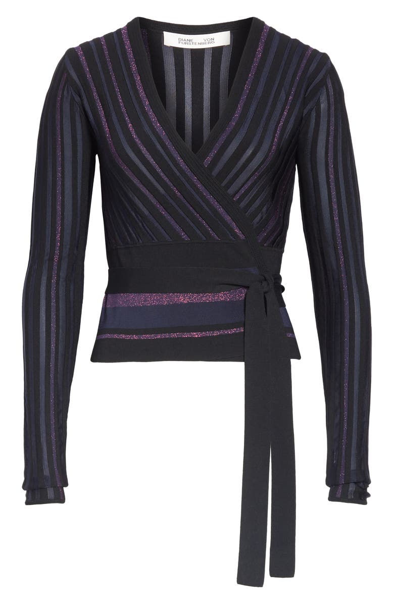 DVF Laren Wrap Sweater, Alternate, color, 