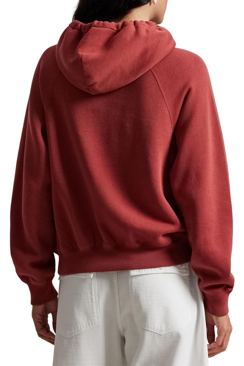 Cotton Blend Fleece Hoodie, Alternate, color, RED SNAPPER