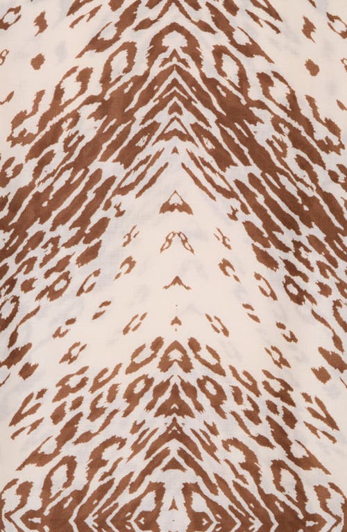 Area Stars Multi Animal Print Scarf In Brown