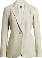 Anne Klein One-Button Linen Blend Blazer