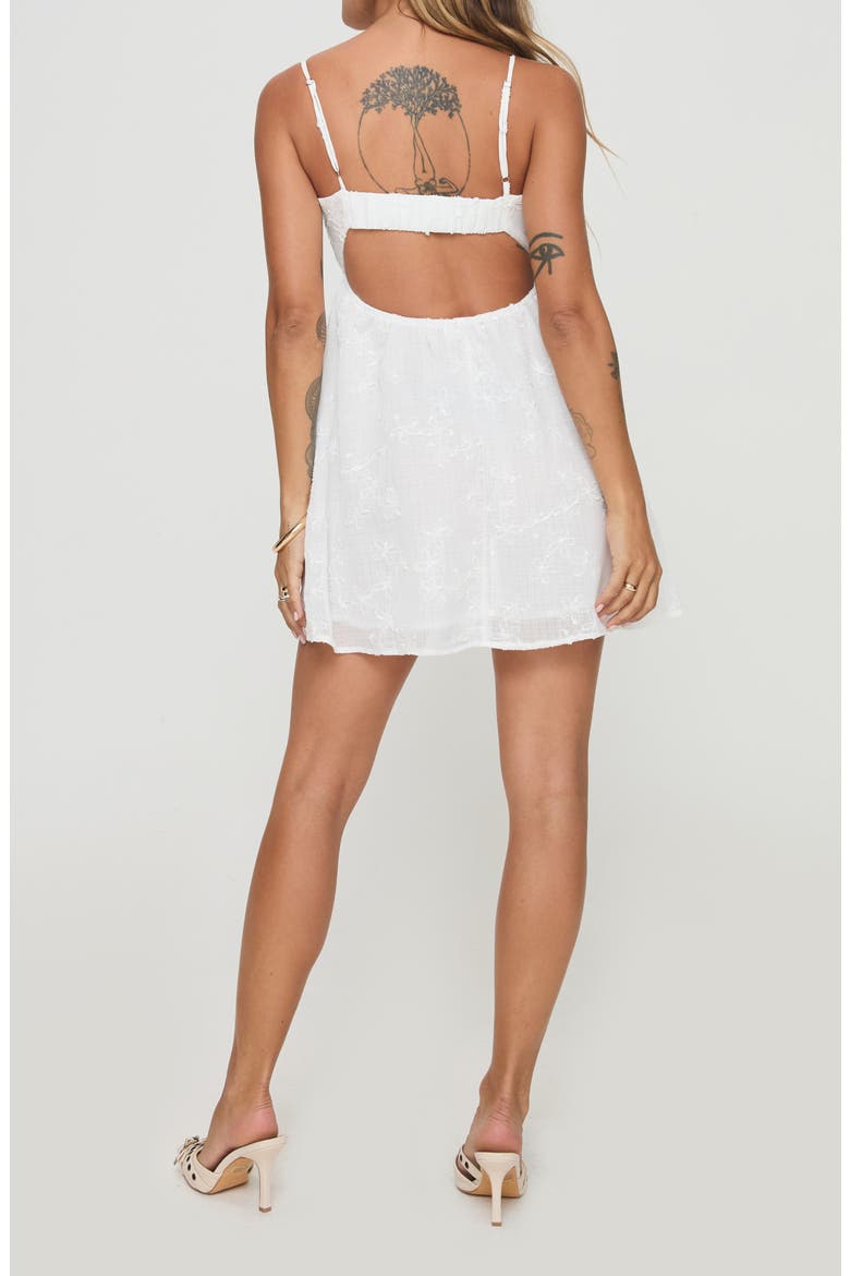 Granno Cutout Sleeveless Minidress, Alternate, color, WHITE